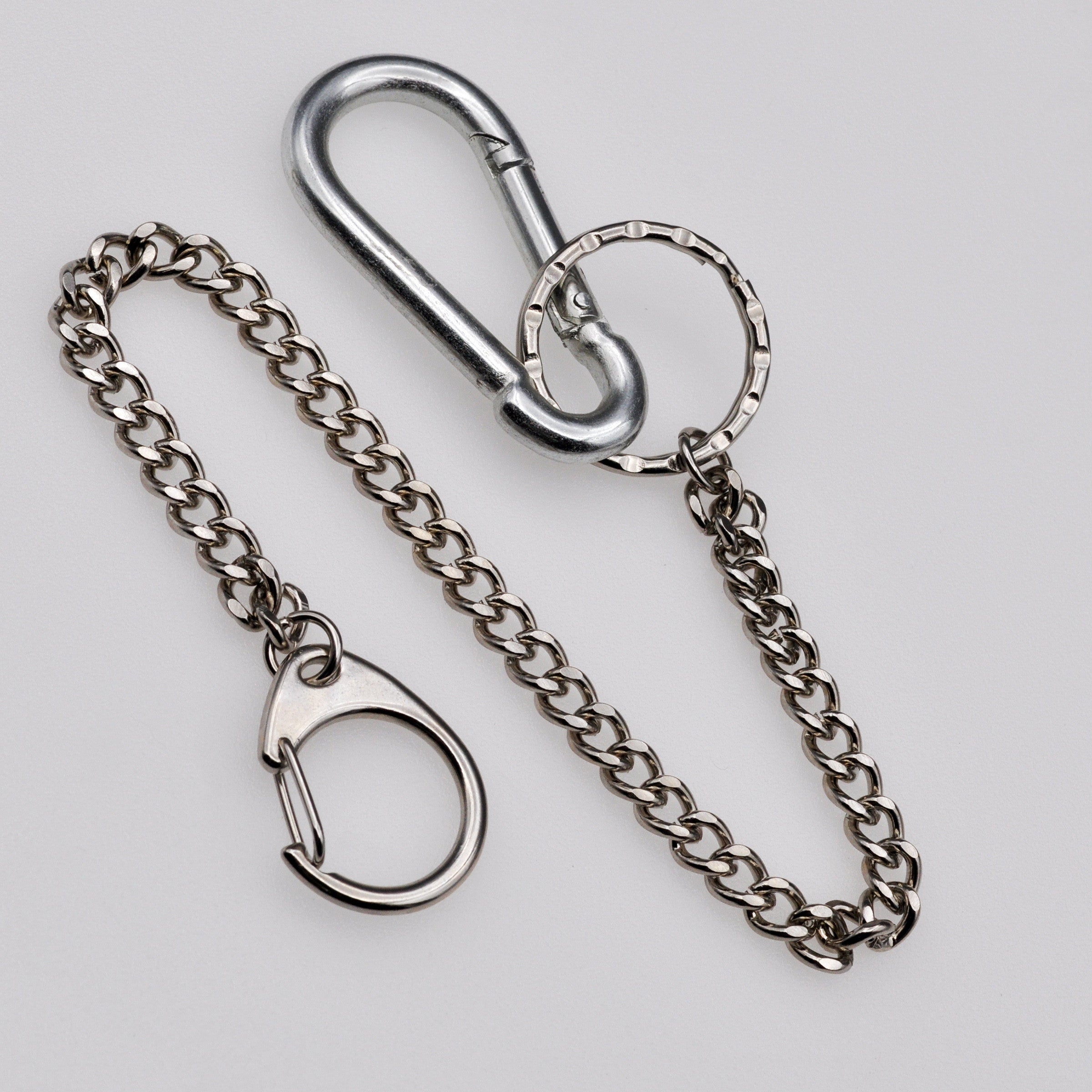 Medium Carabiner - Plain Steel with Chain