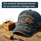 US 250th Anniversary Denim Hat — Celebrate 1776–2026