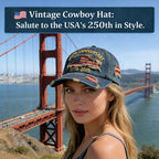 US 250th Anniversary Denim Hat — Celebrate 1776–2026