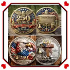 5pcs/lot The New 250th Anniversary US Gold Silver Commemorative Coin 1776-2026 United States Metal Coin Craft Souvenir Gift
