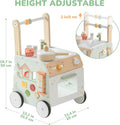 Wooden Baby Walker with Kitchen Play Set