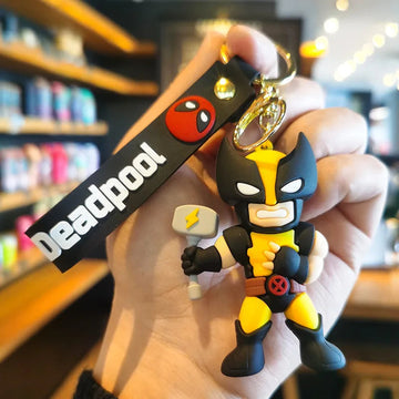 Deadpool & Wolverine 'Wolverine x Thor Hammer' 3d Rubber Keyring Keychain