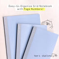 isshoni. numbered notebook grid Blue (B5/A5/B6) / Daigo