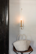 Single Arm Candle Holder - Brass