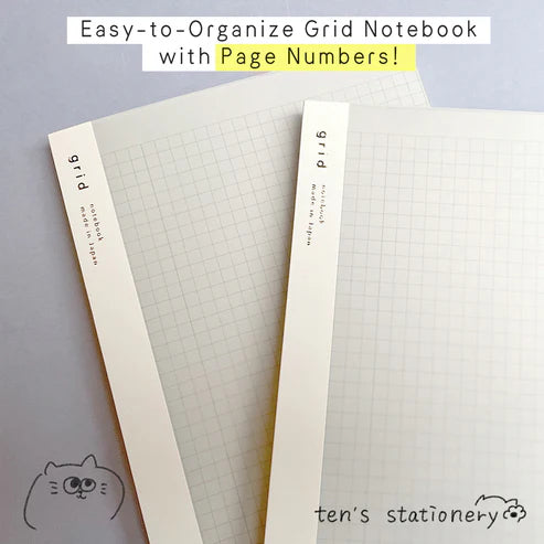 isshoni. numbered notebook grid Clear (B5/A5/B6) / Daigo