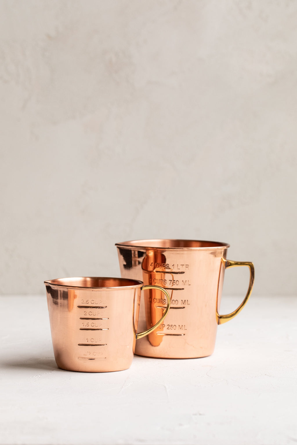 Copper Liquid Measuring Cups