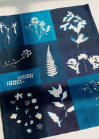 Cyanotype Patchwork Tea Towel