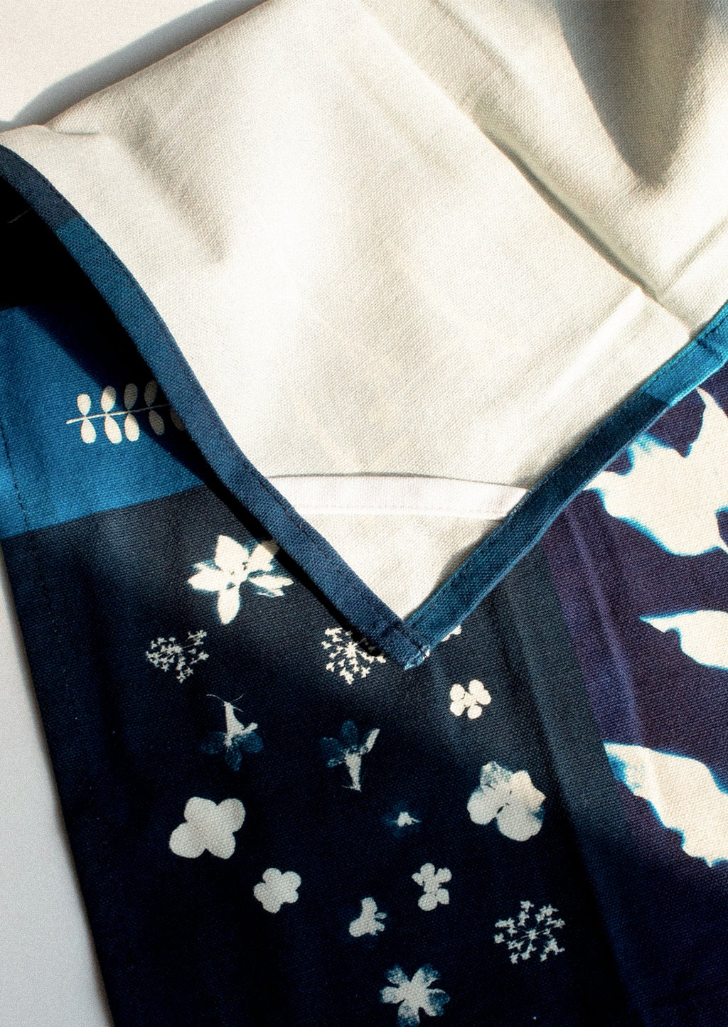 Cyanotype Patchwork Tea Towel