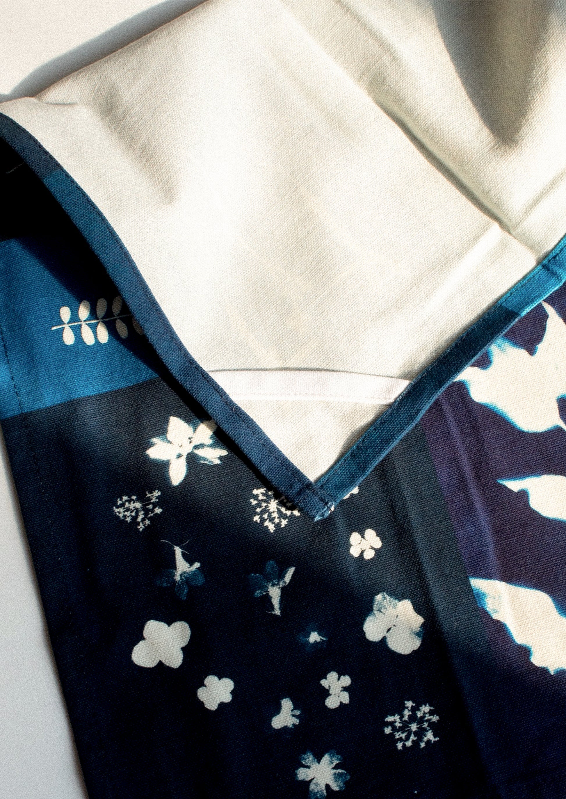 Cyanotype Patchwork Tea Towel