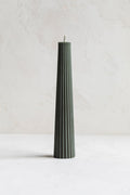 Fluted Beeswax Pillar Candle - Multiple Colors