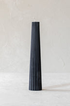 Fluted Beeswax Pillar Candle - Multiple Colors
