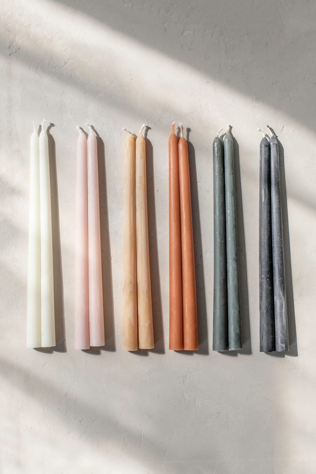 Everyday Beeswax Taper Candles - Multiple Colors