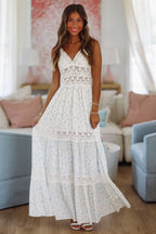 A Blue Moment Maxi Dress - White and Blue