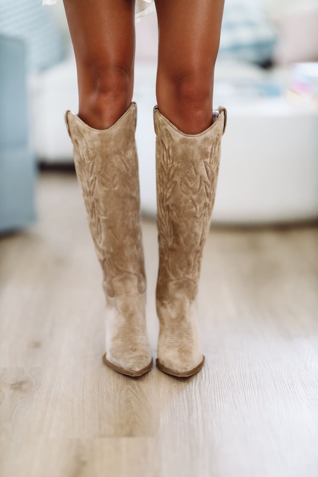 Kinzee Western Boot by Steve Madden - Chestnut Suede