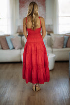 Romance Edit Midi Dress - Red