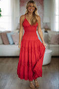 Romance Edit Midi Dress - Red