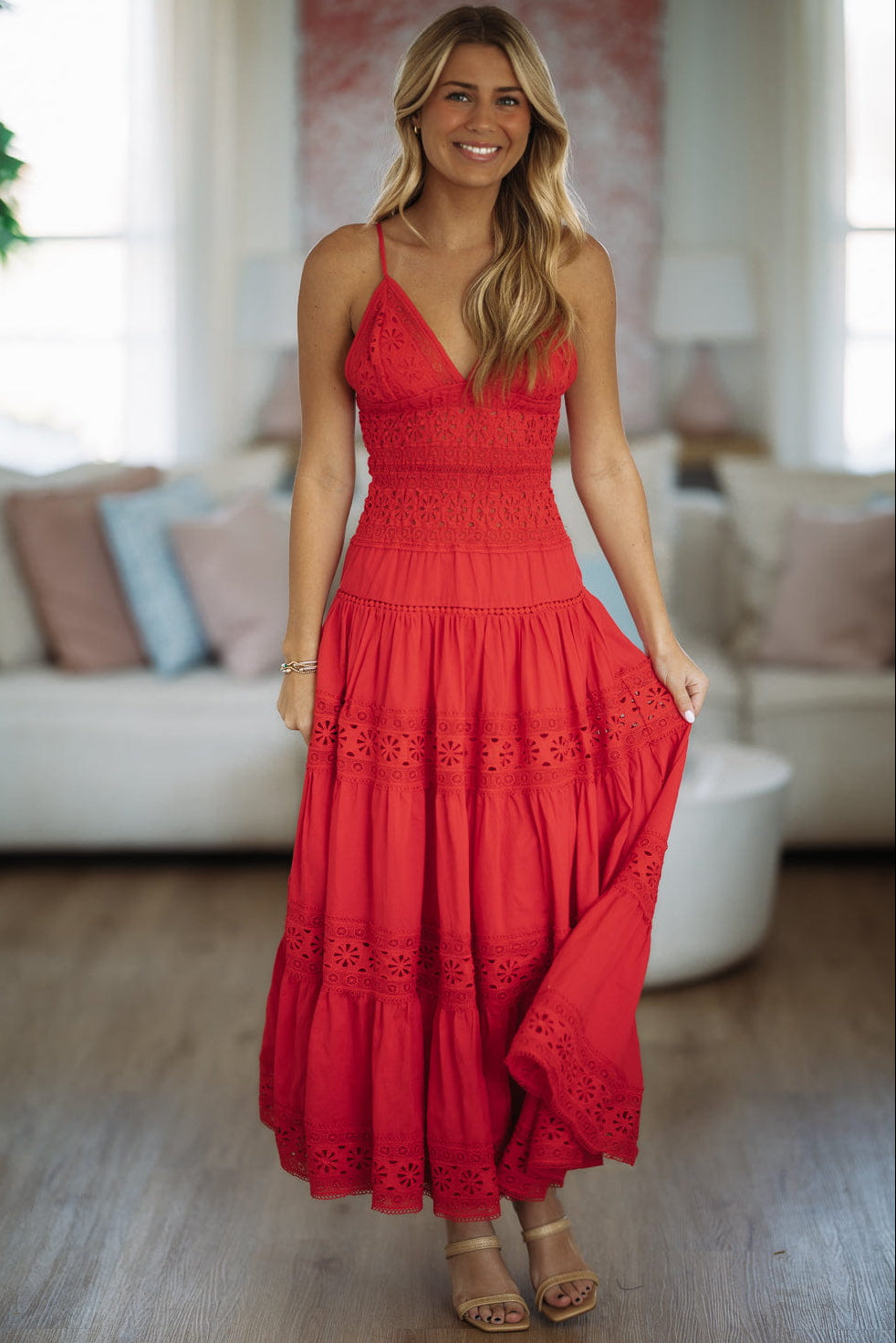 Romance Edit Midi Dress - Red