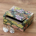 Unique Floral Jewelry Box 'Butterfly Garden'