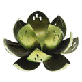Handcrafted Light Green Steel Lotus Flower Tealight Holder 'Precious Lotus in Light Green'
