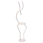 Handcrafted Iron Deer Tealight Holder in White and Gold 'Deer Splendor'