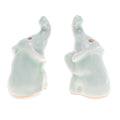 Pair of Elephant-Shaped Celadon Ceramic Incense Holders 'Elephant Enchantment'