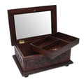 Peruvian Colonial Hand Tooled Brown Leather Jewelry Box 'Spanish Heritage'