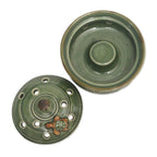 Green Handmade Turtle-Themed Porcelain Mosquito Coil Holder 'Turtle with Polka Dots'