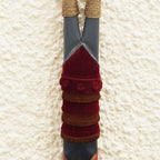 Hand Crafted Ofram Wood and Jute Mask 'Sarkin Kofar Nayibawa'