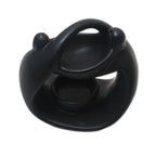 Black Ceramic Oil Warmer from Bali 'Light in the Dark'
