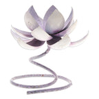 Handmade Steel Iron Lotus Flower Tealight Holder in Purple 'Lotus Flame in Purple'