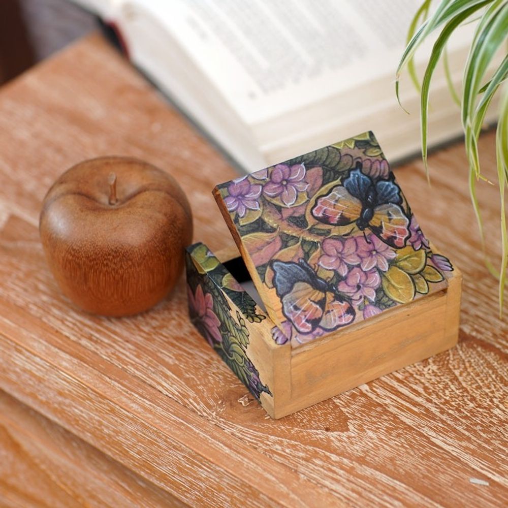 Unique Floral Jewelry Box 'Butterfly Garden'