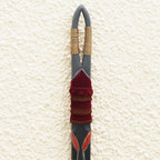 Hand Crafted Ofram Wood and Jute Mask 'Sarkin Kofar Nayibawa'