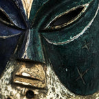Artisan Crafted African Sese Wood Mask 'Guro'