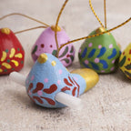 6 Handcrafted Christmas Dove Ceramic Messenger Ornaments 'Christmas Messengers'