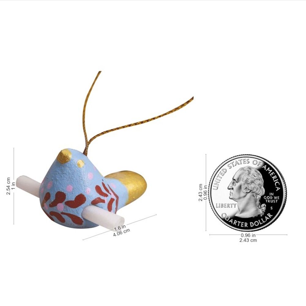 6 Handcrafted Christmas Dove Ceramic Messenger Ornaments 'Christmas Messengers'
