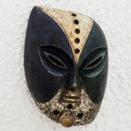 Artisan Crafted African Sese Wood Mask 'Guro'