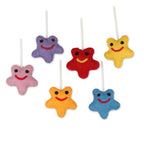 Assorted Wool Felt Star Ornaments from India Set of 6 'Cheery Stars'