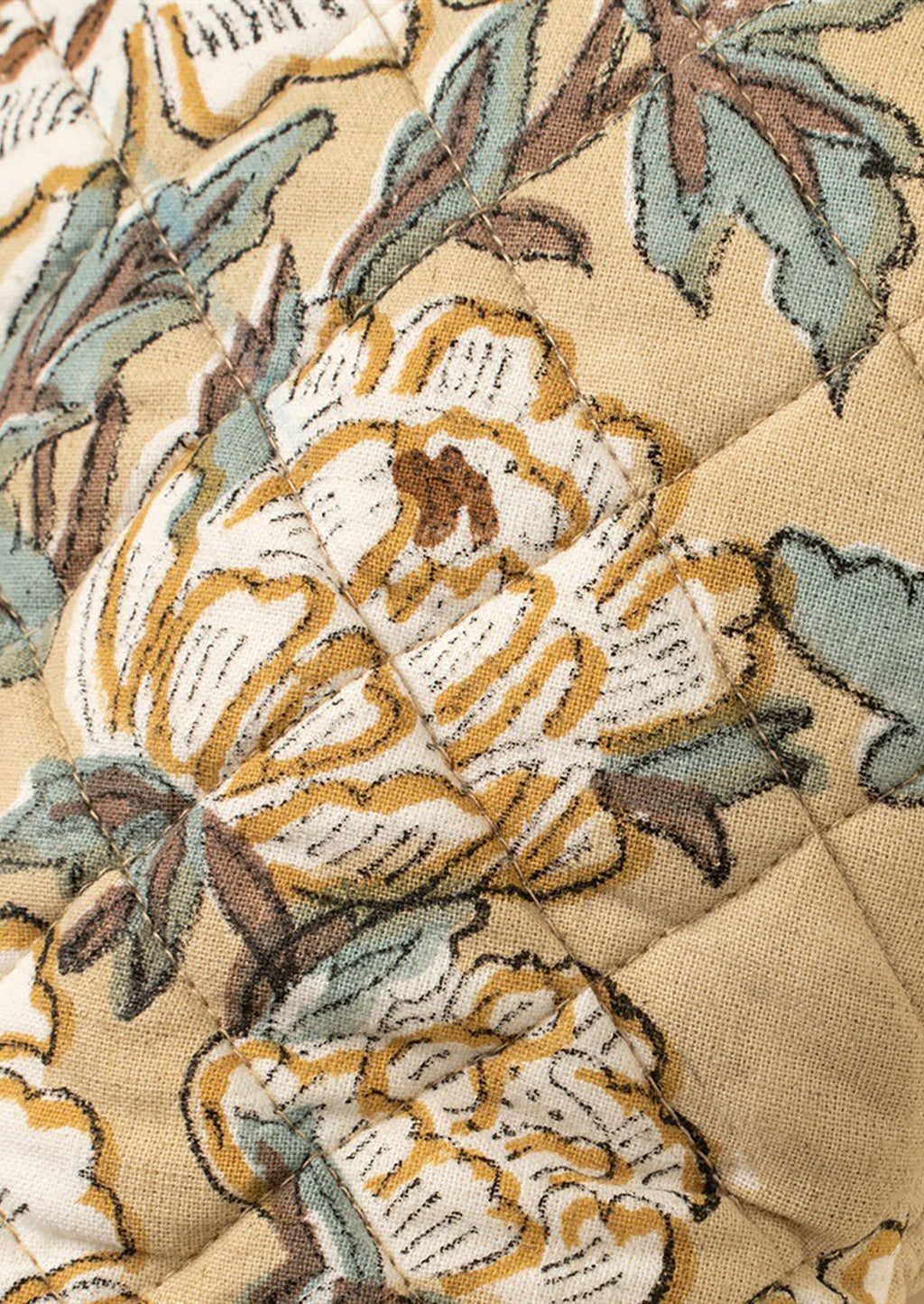 Floral Block Print Oven Mitt