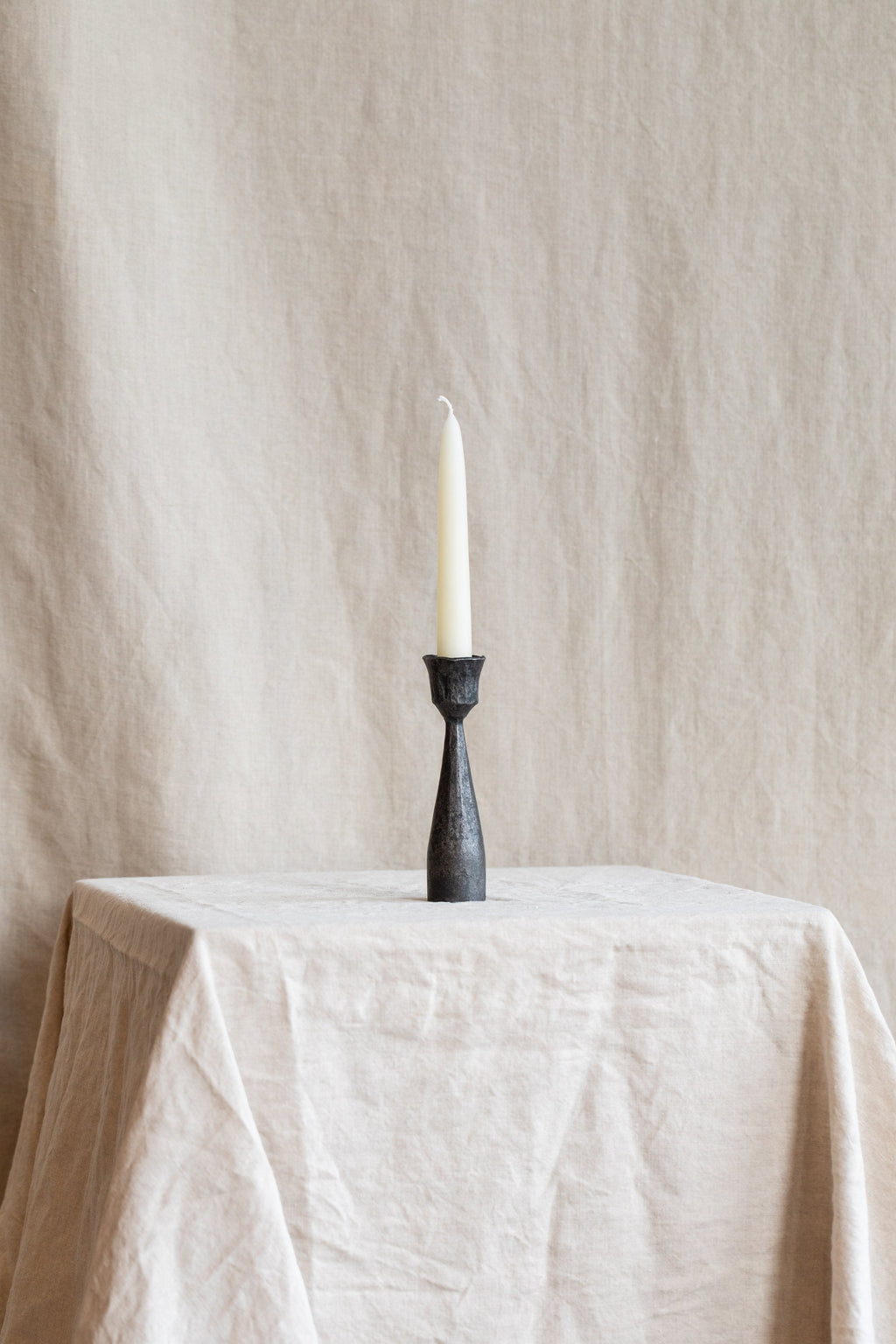 Forged Iron Pipe Candle Holders