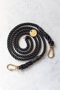 Brass and Black Rope Leash