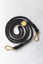 Brass and Black Rope Leash