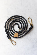 Brass and Black Rope Leash