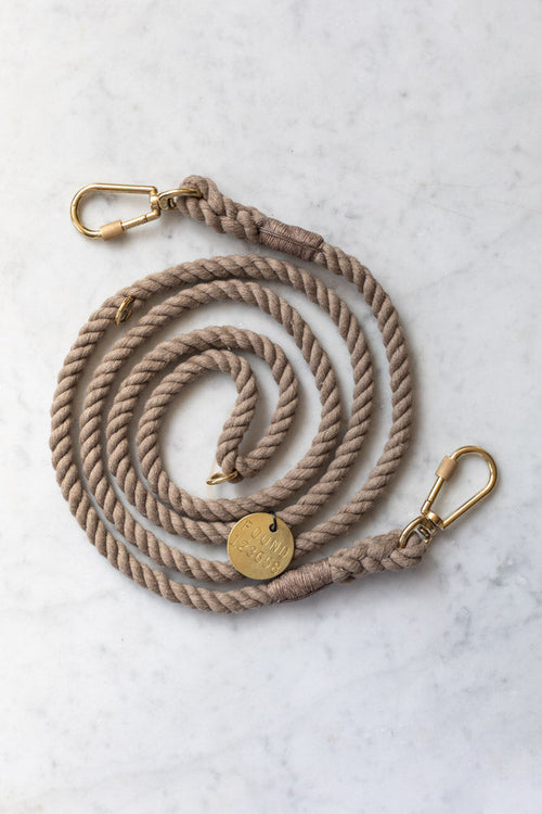 Brass and Natural Rope Leash