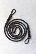 Matte Black and Black Rope Leash