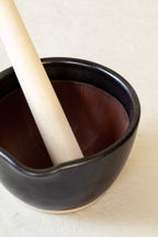 Black Japanese Mortar and Pestle