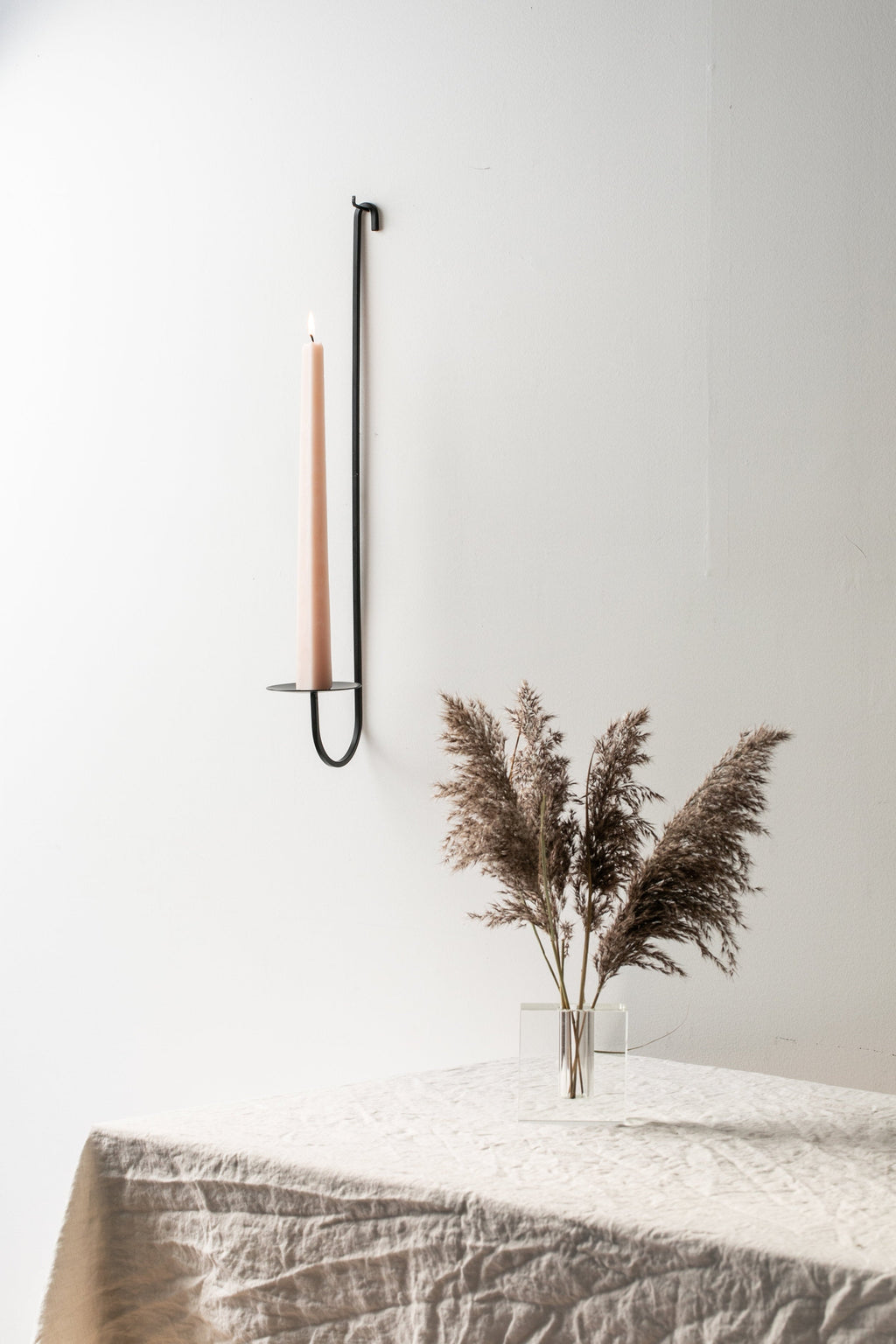 Single Arm Candle Holder - Iron