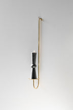 Single Arm Candle Holder - Brass