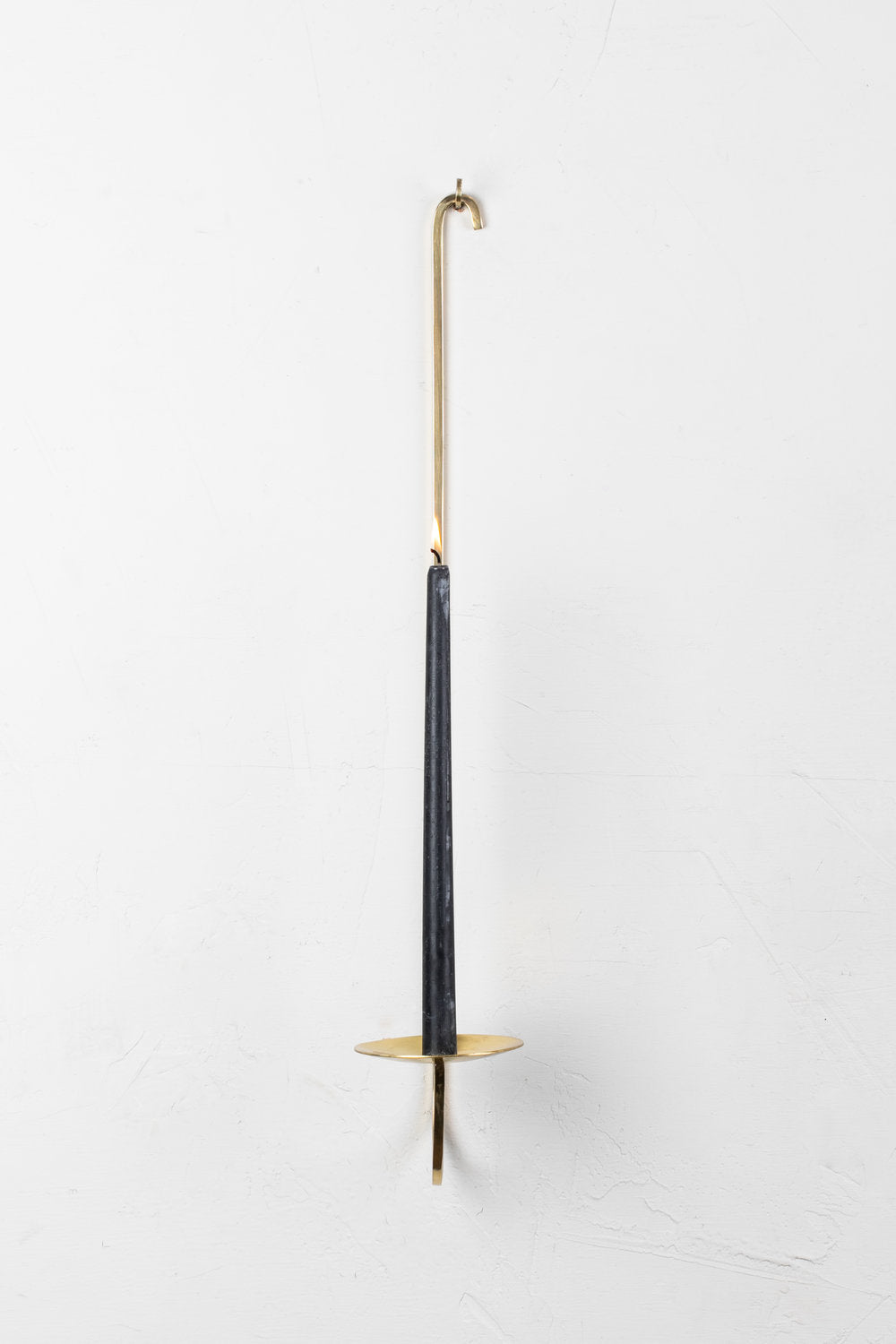 Single Arm Candle Holder - Brass