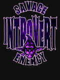 Savage Introvert Energy – Quiet but Savage Mood Badge Design by AreKreative Unisex T-shirt, Sweatshirt, Hoodie, Long Sleeve Tee