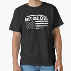 Best Dad Ever with American Flag Shirt. Funny Dad joke Shirt. Father's day Shirt. Funny Dad Sticker. Dad Socks. Gift for Father. Funny Husband Shirt. Gift for him. American Shirt. Papa Shirt. by Aknarin Thika